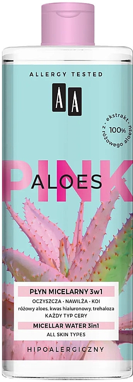 3in1 Mizellenwasser für das Gesicht - AA Aloes Pink Micellar Water 3 in 1 — Bild N1