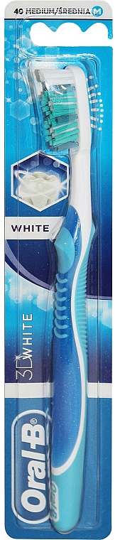 Zahnbürste mittel 3D White blau - Oral-B 3D White