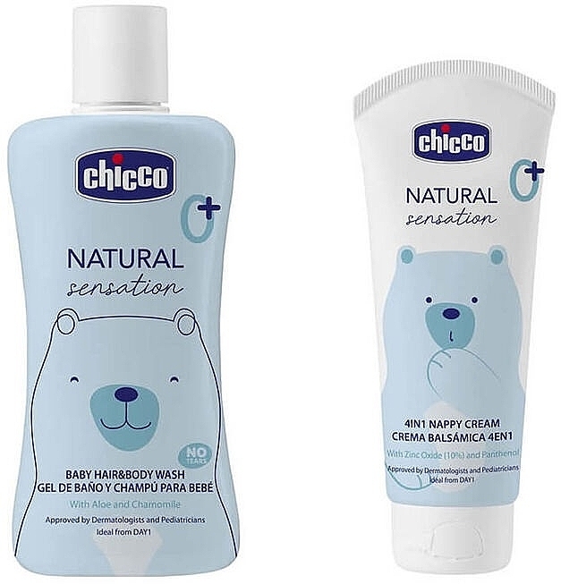 Chicco Natural Sensation Daily Protection Set (Körpercreme 100 ml + Waschgel 200 ml) - Set — Bild N2