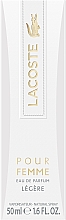 Lacoste Lacoste Pour Femme Legere - Eau de Parfum — Bild N3
