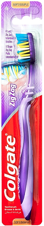 Zahnbürste weich ZigZag lila - Colgate ZigZag Soft — Bild N1