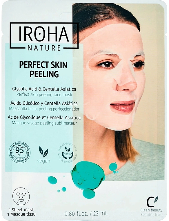Tuchmaske für das Gesicht - Iroha Nature Glow Peeling Face Sheet Mask — Bild N1