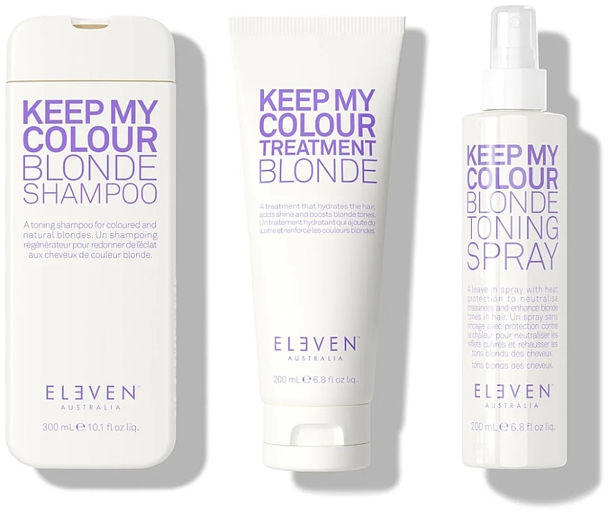 Set - Eleven Australia Blonde Holiday Trio (shm/300ml + cond/200ml + h/spray/200ml) — Bild N2