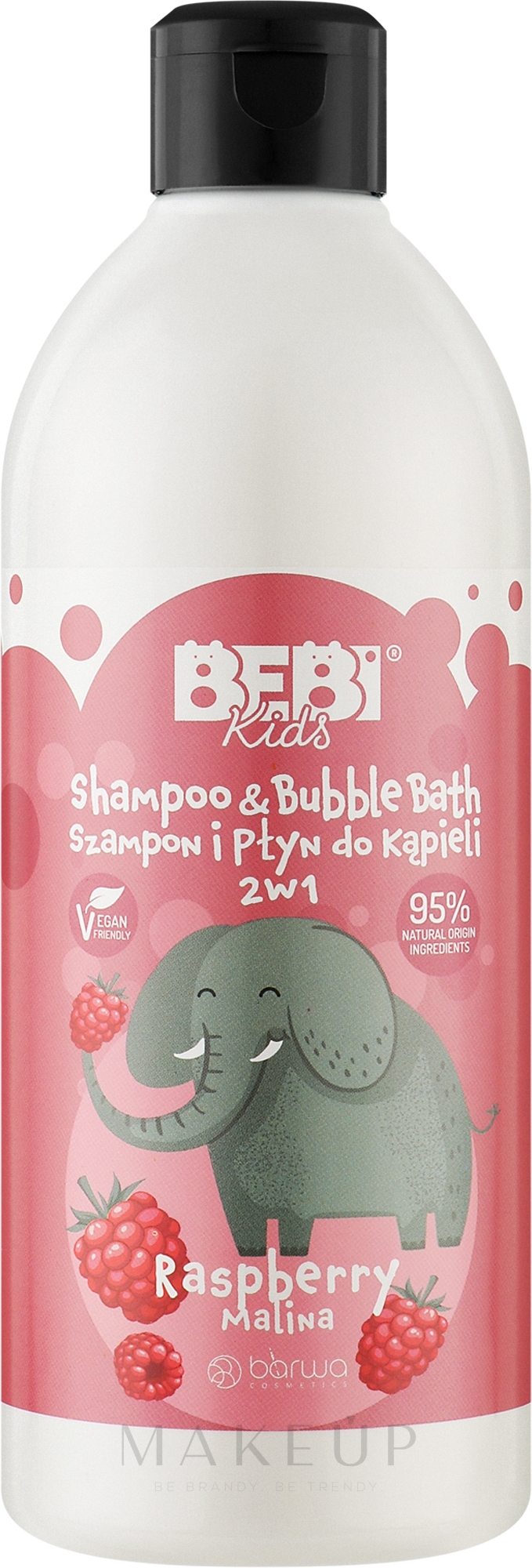 2in1 Shampoo und Badeschaum für Kinder Himbeere - Barwa Bebi Kids Shampoo — Bild 500 ml