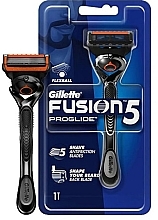 Düfte, Parfümerie und Kosmetik Rasierer mit 1 Ersatzkartusche - Gillette Fusion 5 ProGlide 