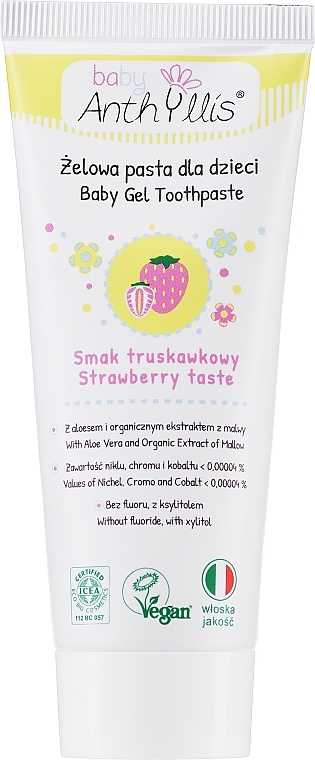 Kinderzahnpasta mit Erdbeergeschmack - Anthyllis Strawberry Toothpaste — Bild N1
