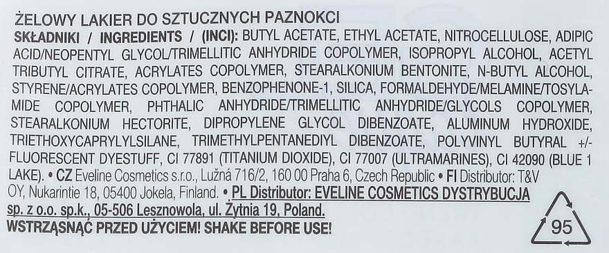 Gelnagellack - Eveline Cosmetics Gel Laque Nail Enamel — Bild N2