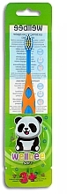 Zahnbürste für Kinder weich ab 3 Jahren blau mit orange - Wellbee Travel Toothbrush For Kids — Bild N2