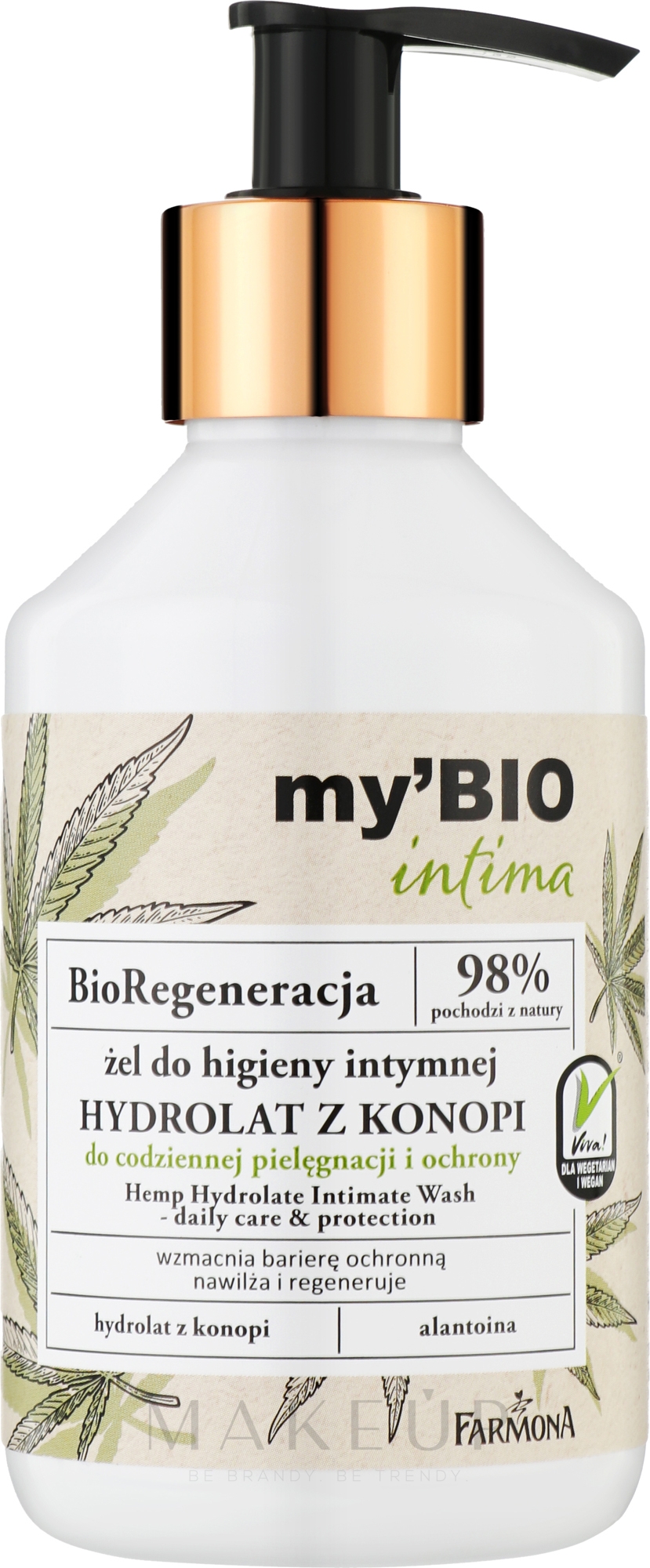 Gel für die Intimhygiene mit Hanf-Hydrolate - Farmona My’Bio Intima — Bild 250 ml