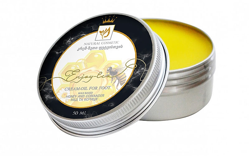 Natürliche Fußcreme-Butter mit Honig, Koriander und Zimt - Enjoy & Joy Enjoy Eco Cream-oil For Foot — Bild N2