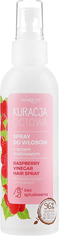 Nährendes Spray für geschädigtes Haar mit Himbeeressig - Marion Raspberry Vinegar Hair Spray