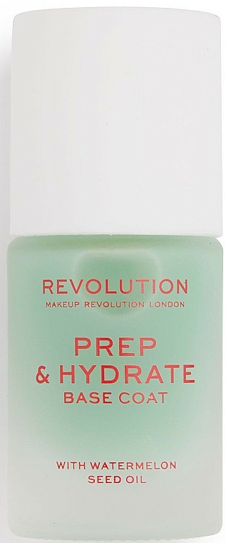 Nagelbase mit Wassermelone und Samenöl - Makeup Revolution Prep&Hydrate Base Coat — Bild N1