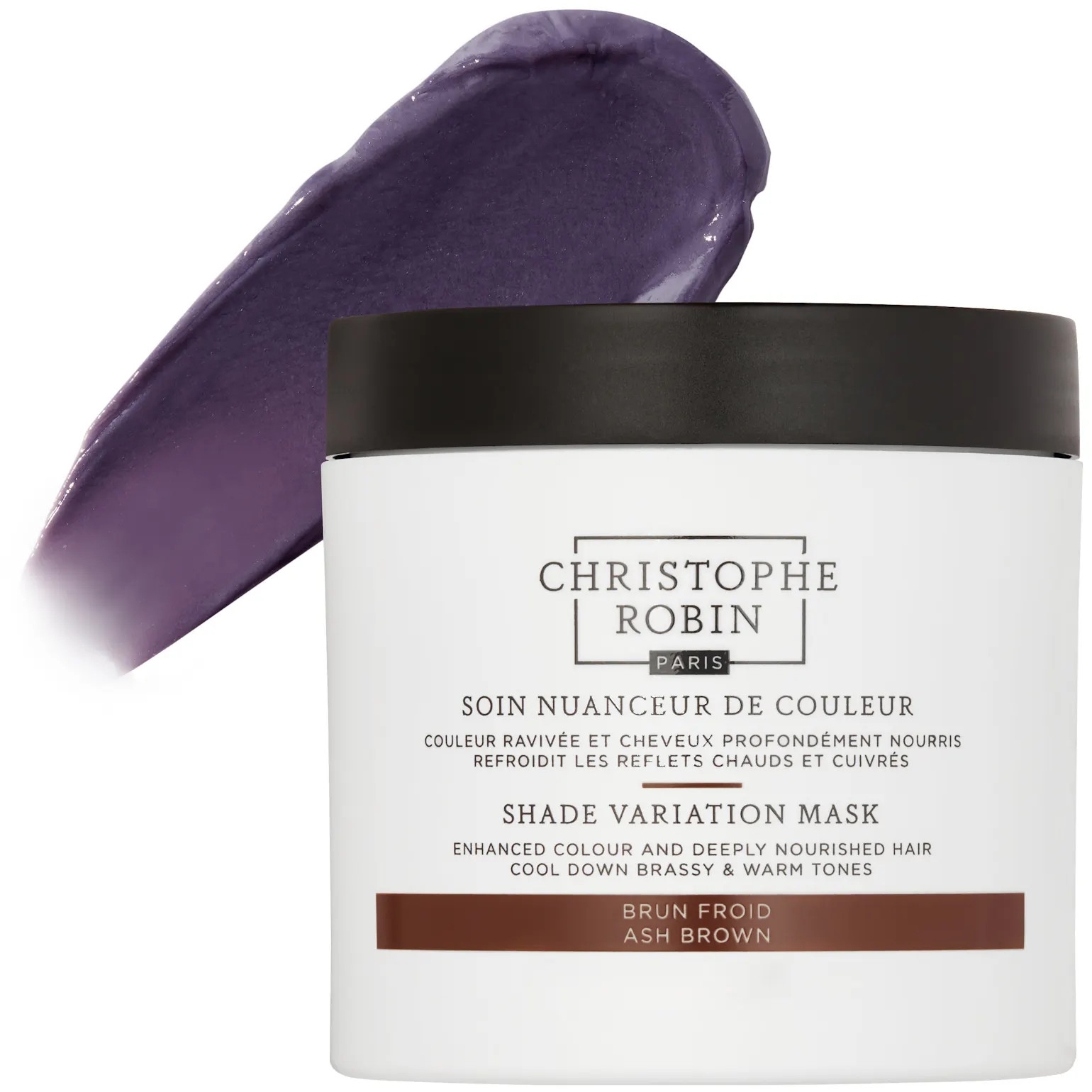 Tonisierende Haarmaske 500 ml - Christophe Robin Shade Variation Mask	 — Bild Ash Brown