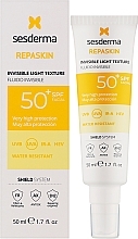 Wasserfeste Sonnenschutzcreme für das Gesicht SPF 50 - Sesderma Repaskin Invisible Light Texture SPF50 — Bild N2