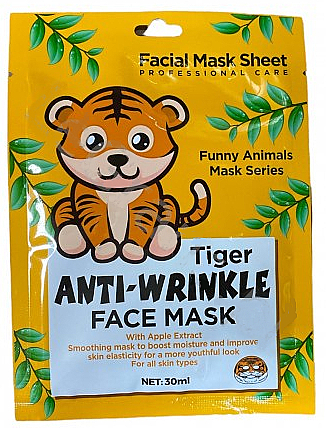Anti-Falten Tuchmaske für das Gesicht Tiger - Wokali Animal Tiger Anti-Wrinkle Face Mask — Bild N1