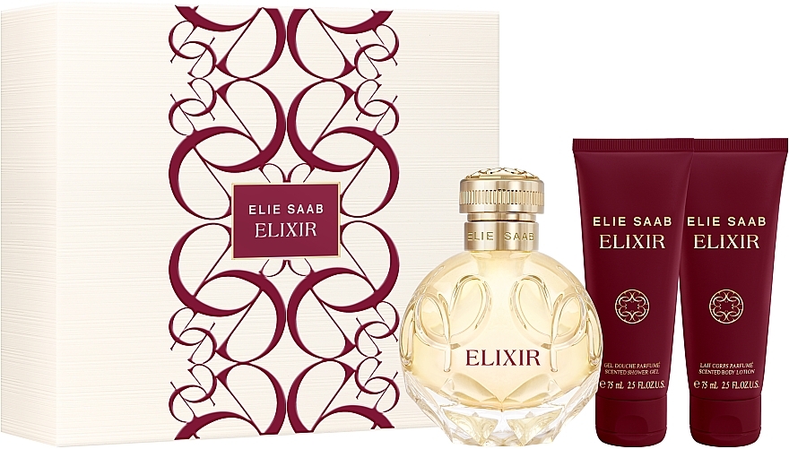 Elie Saab Elixir - Duftset (Eau de Parfum 100ml + Körperlotion 75ml + Duschgel 75ml)  — Bild N1