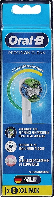 Austauschbare Zahnbürstenköpfe für elektrische Zahnbürste 8 St. - Oral-B Precision Clean Toothbrush Heads with CleanMaximiser — Bild N1