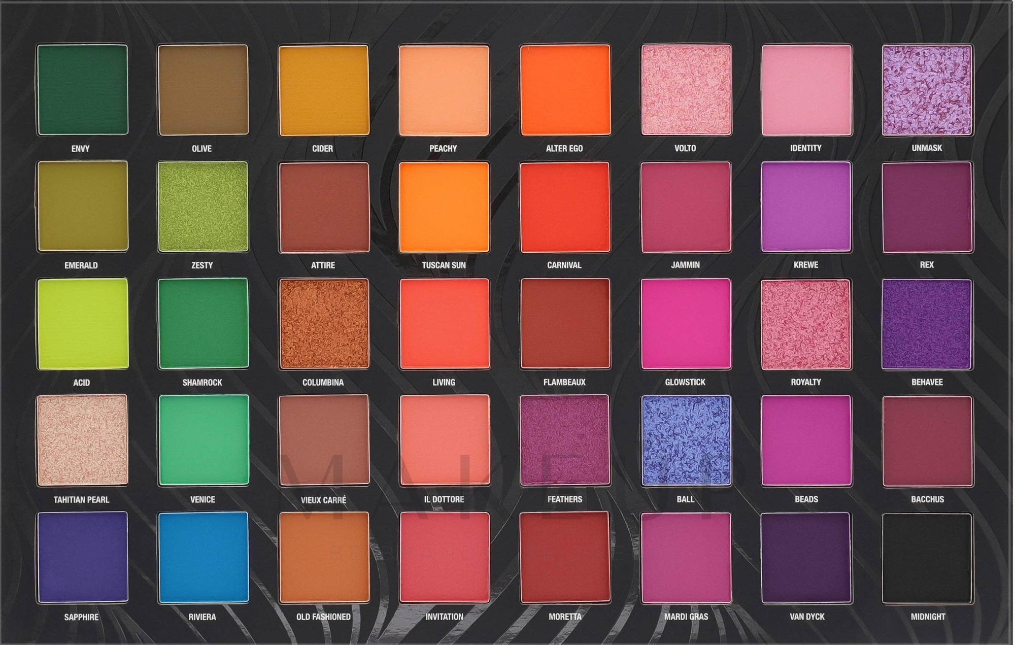 Lidschatten-Palette - W7 Mardi Gras Eyeshadow Palette — Bild 36 g