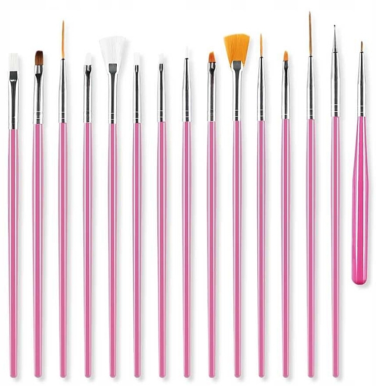 Pinselset für Nageldesign 15 St. rosa - Sunone Nail Air Brush  — Bild N1