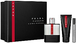 Düfte, Parfümerie und Kosmetik Prada Luna Rossa Carbon - Duftset (edt/100ml + edt/mini/10ml + sh/gel/100ml)