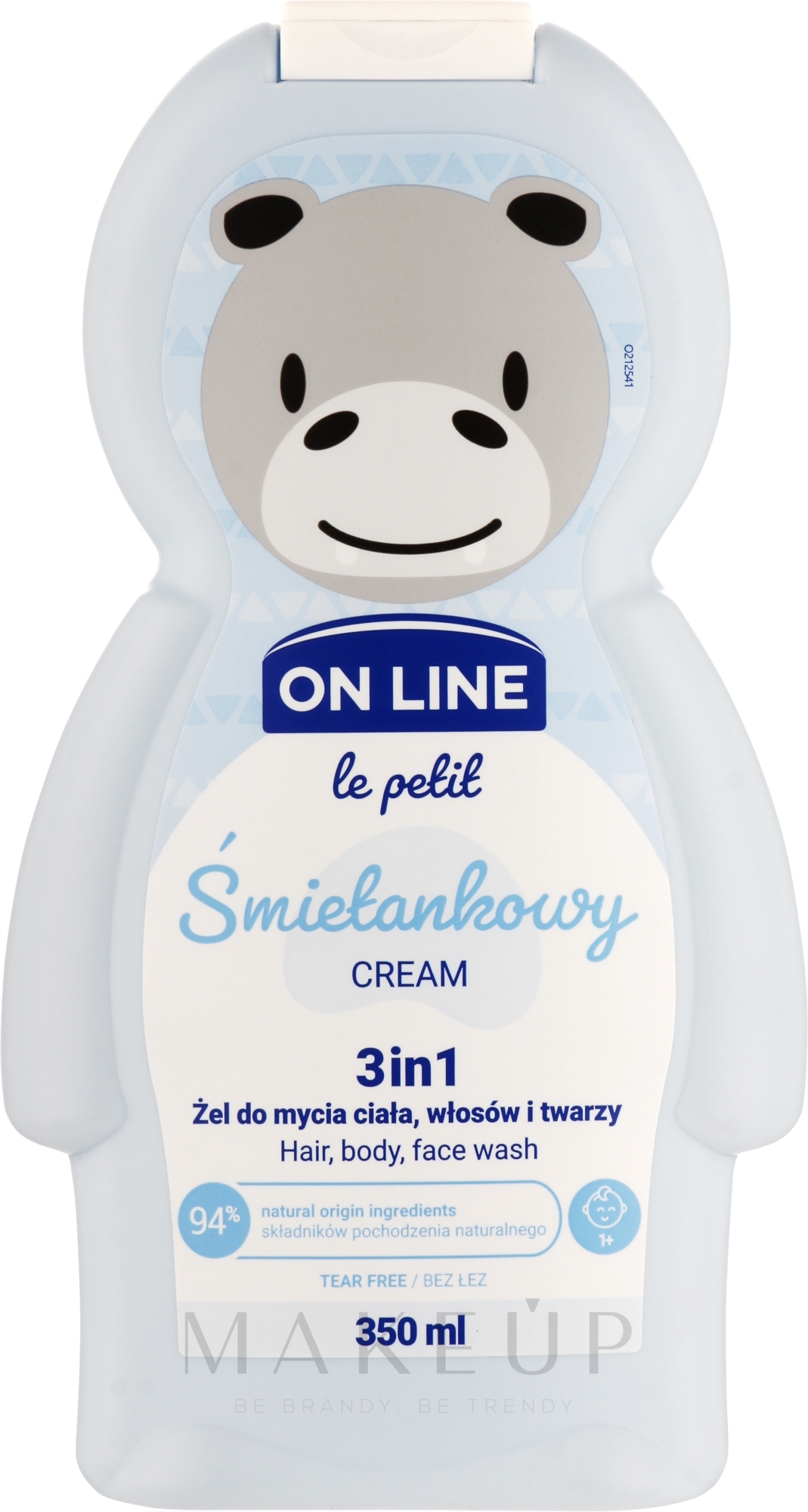 3in1 Duschgel für Körper, Gesicht und Haar mit Sahneduft - On Line Le Petit Cream 3 In 1 Hair Body Face Wash — Bild 350 ml