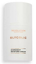 Düfte, Parfümerie und Kosmetik Feuchtigkeitsspendende Nachtcreme für das Gesicht mit Glykolsäure - Revolution Skincare Glycolic Overnight Moisture Cream