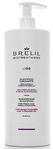 Shampoo für krauses Haar mit Bachblüten und Avocadoöl - Brelil Bio Treatment Liss Shampoo — Bild N2