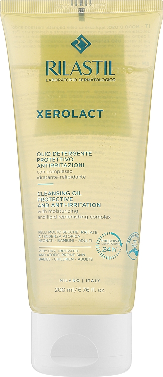 Reinigungsöl für Gesicht und Körper für sehr trockene, gereizte und atopische Haut - Rilastil Xerolact Cleansing Oil — Bild N1