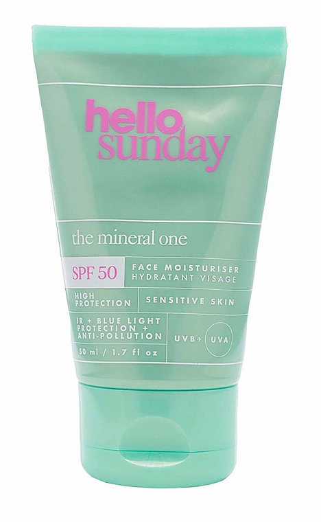 Feuchtigkeitsspendende Gesichtscreme - Hello Sunday The Mineral One SPF 50 — Bild N1