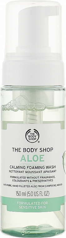 Sanfter und beruhigender Gesichtsreinigungsschaum mit Aloe für empfindliche Haut - The Body Shop Aloe Calming Foaming Wash — Bild N1