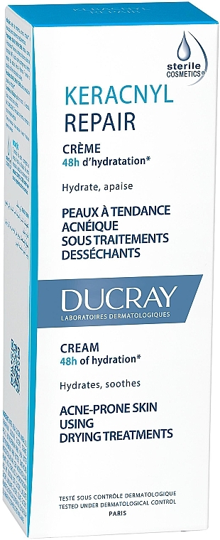 Feuchtigkeitsspendende und beruhigende Gesichtscreme für zu Akne neigende Haut - Ducray Keracnyl Repair Cream — Bild N3