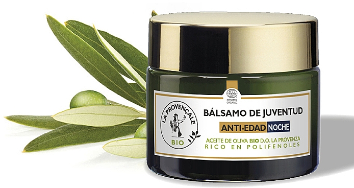 Verjüngende Gesichtscreme für die Nacht - La Provenzale Bio Anti-aging Night Cream Organic Olive Oil — Bild N2