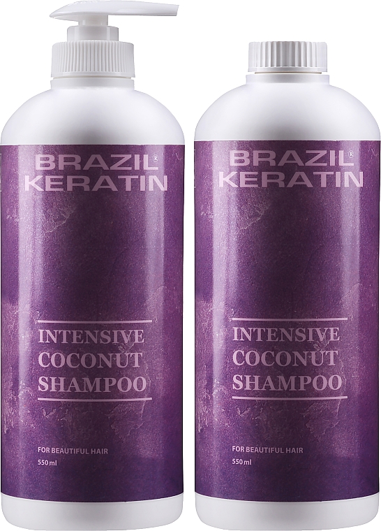 Haarpflegeset - Brazil Keratin Intensive Coconut Shampoo Set (Haarshampoo 550mlx2) — Bild N2