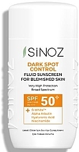 Sonnenschutzfluid für das Gesicht - Sinoz Dark Spot Control Fluid Sunscreen SPF50+ / PA++++  — Bild N1