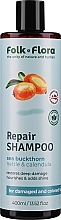 Revitalisierendes Shampoo für strapaziertes und coloriertes Haar - Folk&Flora Repair Shampoo  — Bild N1