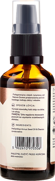 Kosmetisches Ri­zi­nus­öl - Nature Queen Castor Oil — Bild N2
