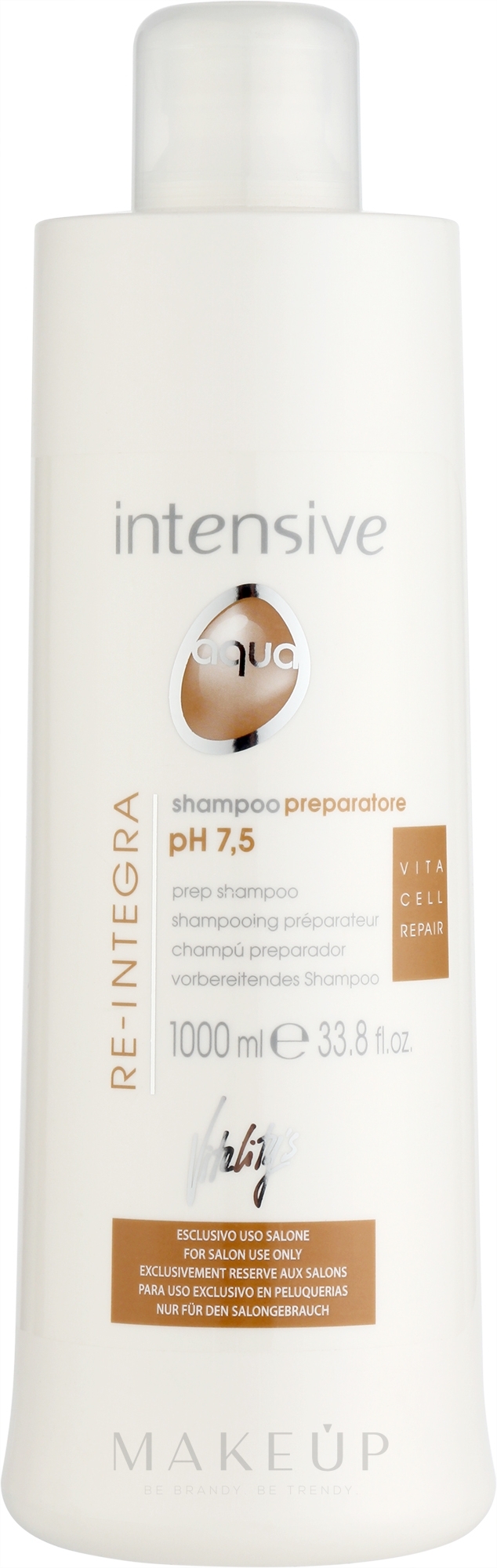 Tiefenreinigendes Shampoo für alle Haartypen - Vitality's Intensive Aqua Re-Integra Shampoo pH 7,5 — Bild 1000 ml