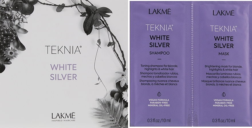 Probenset - Lakme Teknia White Silver (sh/10ml + mask/10ml) — Bild N1