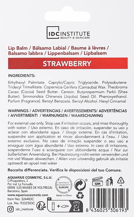 Lippenbalsam Erdbeere - IDC Institute Lip Balm Strawberry — Foto N2