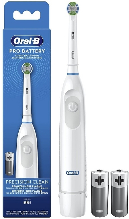 Elektrische Zahnbürste weiß - Oral-B Pro Battery Precision Clean — Bild N1