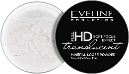 Düfte, Parfümerie und Kosmetik Transparenter loser Fixierpuder mit Seide und Matteffekt - Eveline Cosmetics Full HD Soft Focus Translucent Loose Powder