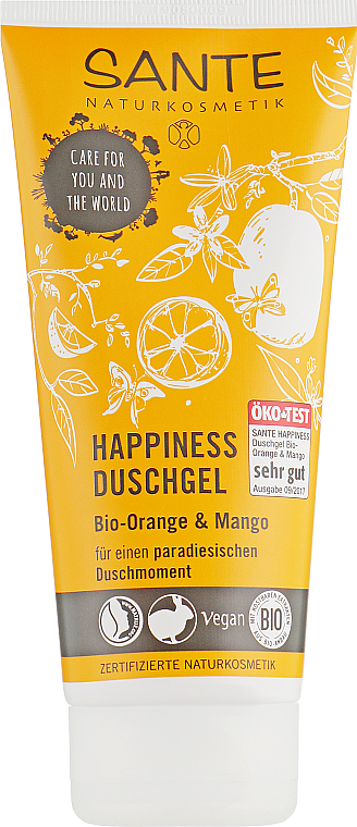Erfrischendes Duschgel mit Bio-Orange und Mango - Sante Happiness Shower Gel — Bild N1