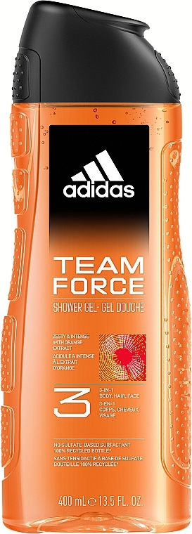 Adidas Team Force Shower Gel 3-In-1 - Duschgel — Bild N3