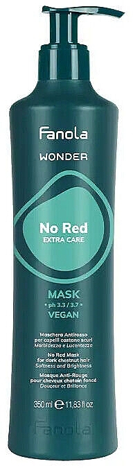 Maske zur Neutralisierung von Rottöne - Fanola Wonder No Red Extra Care Mask — Bild N2