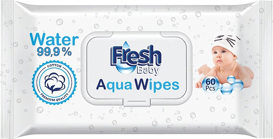 Feuchttücher 60 St. - Fresh Baby Aqua Wipes — Bild N1