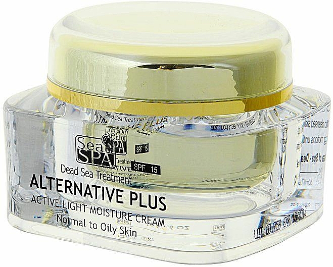 Leichte feuchtigkeitsspendende Gesichtscreme für normale und fettige Haut mit Vitamin A und E LSF 15 - Sea Of Spa Alternative Plus Active Light Moisture Cream