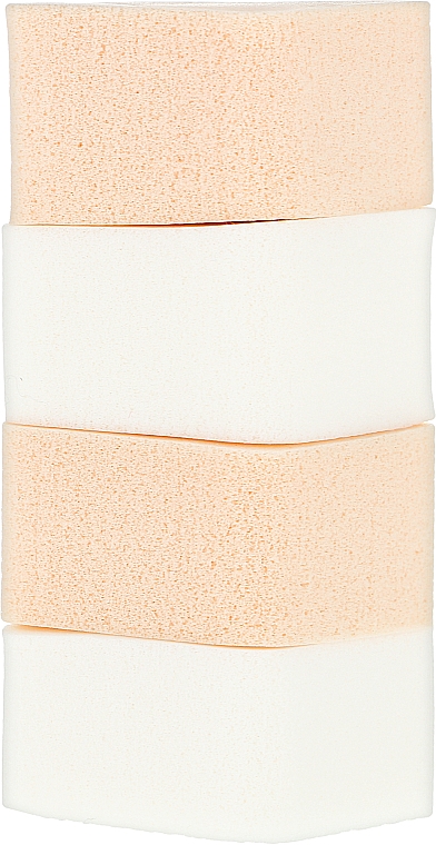 Make-up Schwamm Rhombus CS052WB beige + weiß 4 St. - Cosmo Shop Sponge — Bild N1