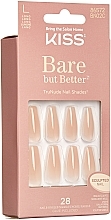 Düfte, Parfümerie und Kosmetik Set für künstliche Nägel mit Kleber L - Kiss Bare But Better Nails Nude Drama