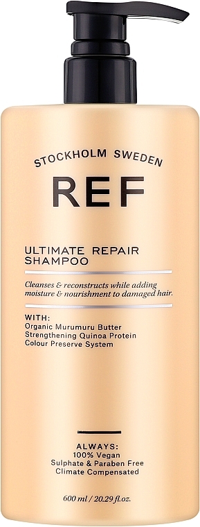 Sulfatfreies reparierendes Shampoo mit pflanzlichen Extrakten, Bio-Murumuru-Butter und Quinoaprotein - REF Ultimate Repair Shampoo — Bild N1