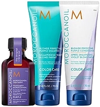 Set - Moroccanoil Brilliant Blonde Purple Trio Kit( shm/70ml + cond/70ml + oil/25ml) — Bild N2